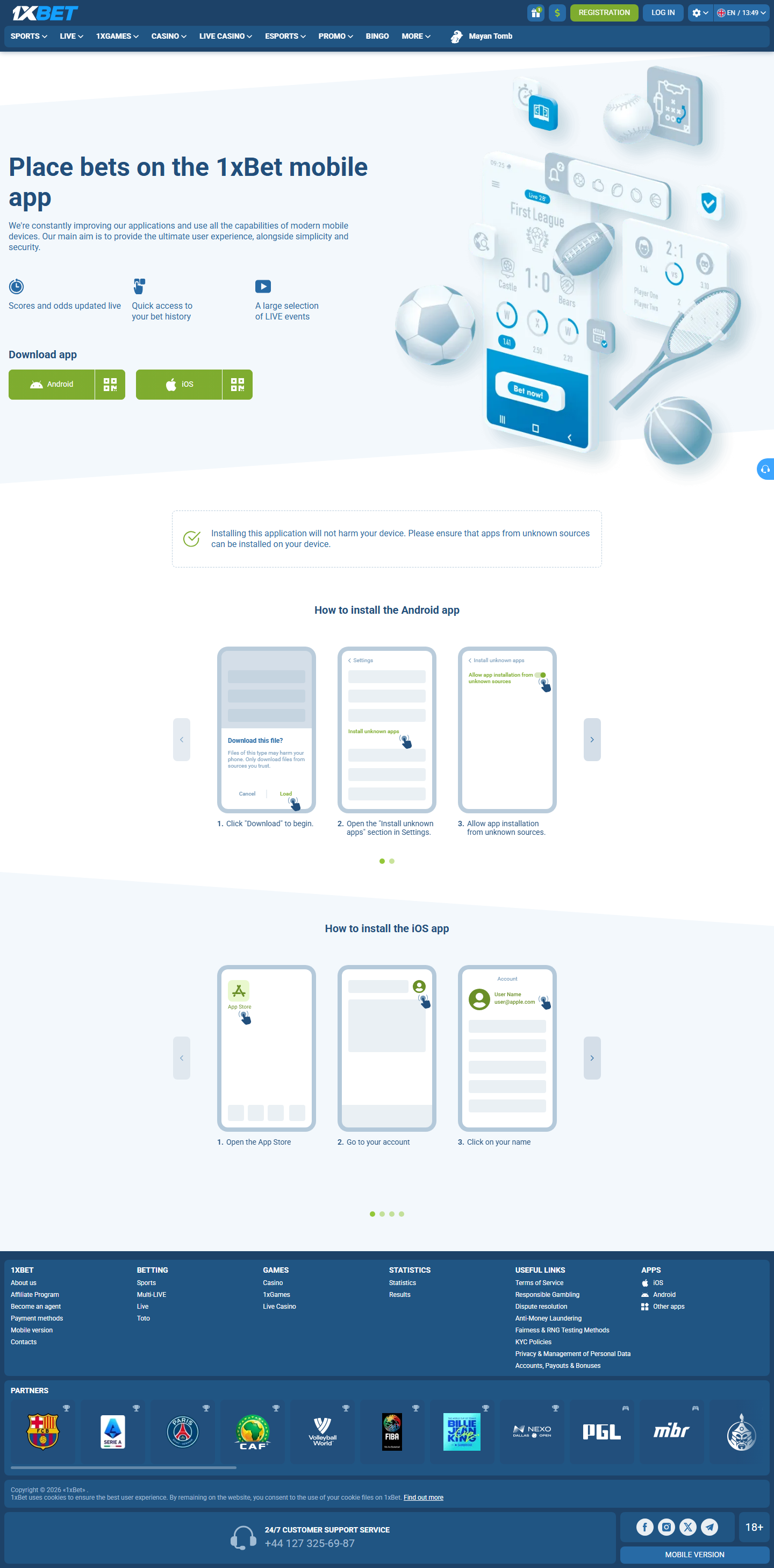 Page mobile Mali